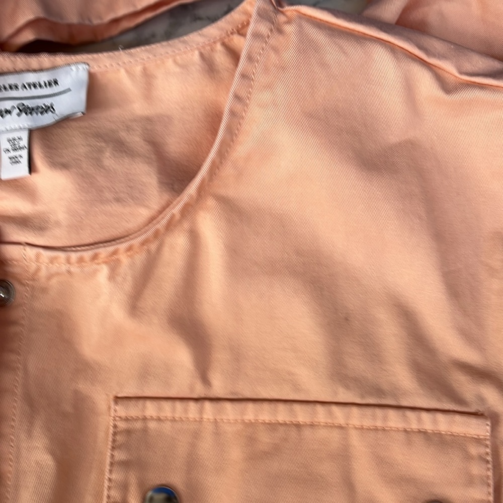 & Other Stories pocket detail utility jumpsuit in bleached peach pastel size 2 - Picture 14 of 14